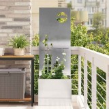 Cumpara ieftin Ghiveci de Grădină cu Panou Decorativ Argintiu 50 x 140 cm