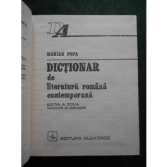 MARIAN POPA - DICTIONAR DE LITERATURA ROMANA CONTEMPORANA (editie cartonata)