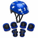 Cumpara ieftin Set Protectie Pentru Copii 7 in 1 FIXATO, Casca pentru 4-12 ani, Genunchiere, Cotiere si Aparatori Incheieturi, pentru Ciclism, Patinaj, Skateboard, A
