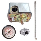 Progarden Set accesorii hidrofor, presostat mecanic &frac14;&rdquo;, manometru 0-12bar,