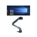 Monitor Curbat Dell LED IPS 34&quot;, WQHD, HDMI, Display Port, Negru/Argintiu, U3417W cu/fara stand de birou - + Suport de Birou pentru Monitor