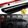 Folie Auto Fumurie Mega Dark Black 1% Amio, 0.5 x 3m + Cutter &amp; Racleta - Geamuri Auto, Vitrine