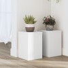 Set 2 Suporturi Plante Gossi Albe, Lemn, 20x20x30 cm, Interior/Exterior, Robust, Design Minimalist