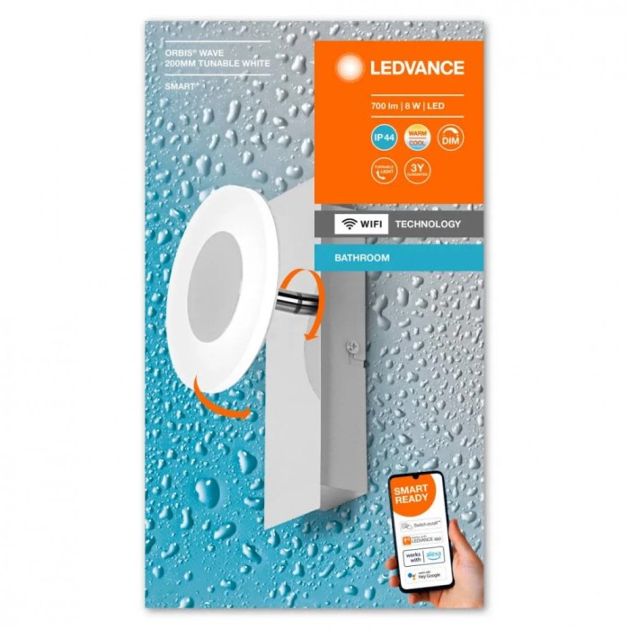 Aplica LED inteligenta pentru baie Ledvance SMART+ Wifi Orbis Wave