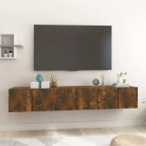 VidaXL Dulapuri TV suspendate 3 buc. stejar fumuriu 60x30x30 cm