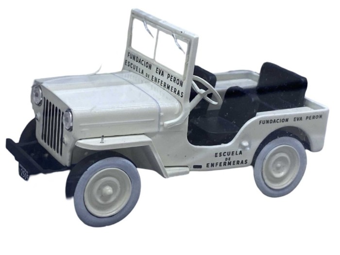 Macheta Jeep CJ2A Willys Fundaci&oacute;n Eva Per&oacute;n 1948 1:43 Alb