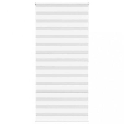 vidaXL Jaluzea tip zebra alb lățime țesătură 100,9 cm poliester foto