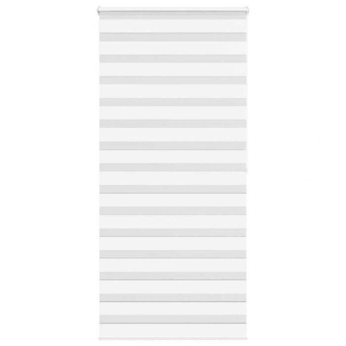 vidaXL Jaluzea tip zebra alb lățime țesătură 100,9 cm poliester