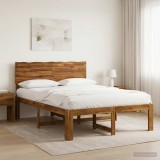 Cumpara ieftin Cadru de pat dublu cu spatar ROSTOCK natural 152 x 203 cm