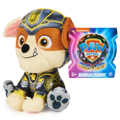 PATRULA CATELUSILOR THE MIGHY MOVIE PLUS RUBBLE 18CM foto