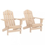 VidaXL Scaune de grădină Adirondack cu masă de ceai, lemn masiv brad