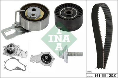 INA 530 0698 30 Set pompa apa + curea dintata foto