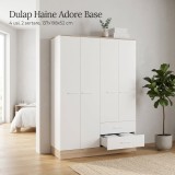 Dulap Haine Adore Base, 4 usi, 2 sertare, Alb, 137x198x52 cm