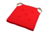 Cumpara ieftin Pernă De Scaun Velcro Duo Rosu/In 38X38 Cm, Culoare Roșu/In, 100% Bumbac