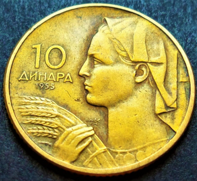 Moneda 20 DINARI / DINARA - RSF YUGOSLAVIA, anul 1955 * cod 2526 A foto