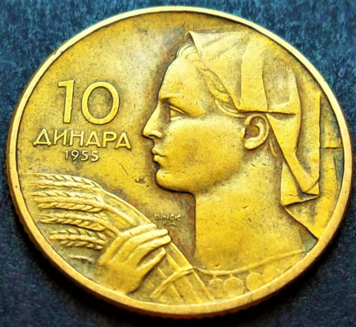 Moneda 20 DINARI / DINARA - RSF YUGOSLAVIA, anul 1955 * cod 2526 A