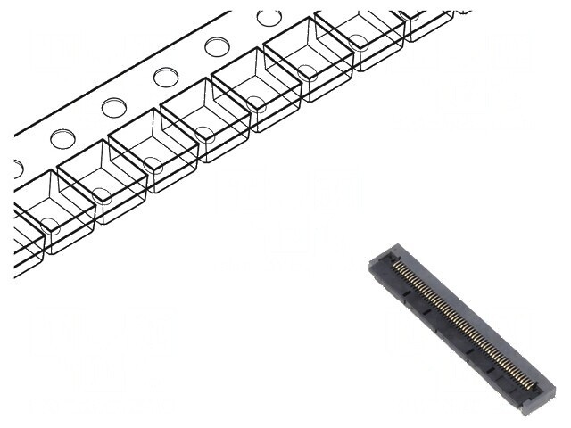 Conector FFC/FPC orizontal 60 pini ZIF contacte inferioare