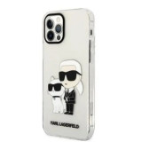 Cumpara ieftin Husa Karl Lagerfeld IML Glitter Karl and Choupette NFT pentru iPhone 12/12 Pro Transparent