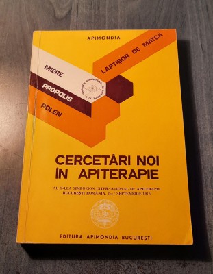 Cercetari noi in apiterapie al 2 lea simpozion 2 - 7 sep. 1976 Apimondia foto