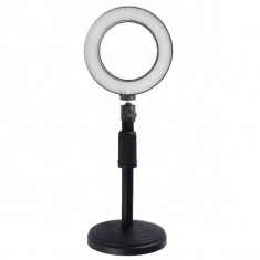 Lampa circulara LED 16 cm diametru,cap bila rotativ 360 grade, suport universal cu talpa si filet 1 4 inclus