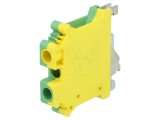 Conector Șine 0,2-6mm2 1 Pista 2 Borne Galben-Verde