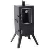 Afumatoare pentru gradina cu termometru si 3 gratare, 60x55x103 cm, negru Household NewTrend