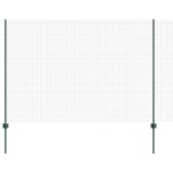 VidaXL &Icirc;ngrădire cu st&acirc;lpi Verde 1.5 x 25 m Oțel