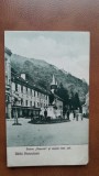Carte postala, Baile Herculane, Statuia Hercule si capela rom.cat., 1926