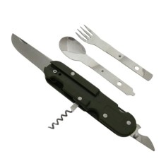 Briceag multifunctional DEPOX&reg;, Outdoor Legion, otel inoxidabil, 6 functii, kaki, 20 cm