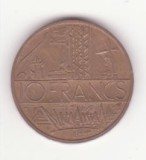Franța 10 franci 1980 - harta metropolitană a Franței
