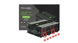 Qoltec Pure Sine Wave Inverter Monolit | 2000W | 4000W | 12 V p&acirc;nă la 230 V