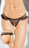 G-STRING 2452 BLACK - S/M, Negru, Softline