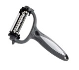 Dispozitiv Curatat tip Peeler, Profesional pentru Taiat, Decojit si Curatat Legume, cu 5 Frunctii, Multifunctional, Negru, CBD CORAL BEST DEALS Negru