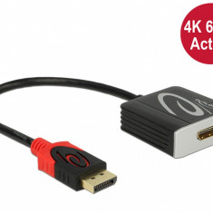 Adaptor Displayport 1.2 la HDMI T-M 4K 60 Hz Activ, Delock 62734