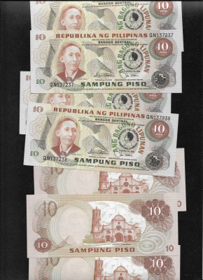 Filipine Philippines 10 piso 1981 comemorativa unc pret pe bucata foto