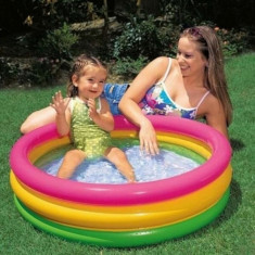 Piscina gonflabila pentru copii Color, Intex, 86x25 cm, 68 L,