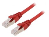 Cablu Patch ETHERLINE Cat.6a S/FTP roșu LSZH