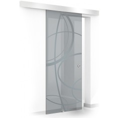 Usa glisanta Boss &reg; model Cloud incolor, 60x215 cm, sticla gri 8 mm, culisanta in ambele directii