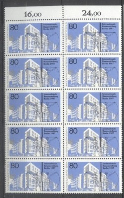 Germany Berlin 1987 Architectural exposition, block of 10, Mi.785, MNH S.238 foto