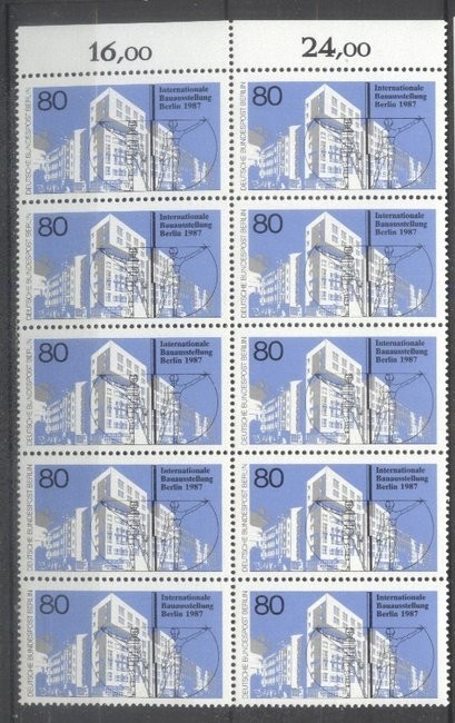 Germany Berlin 1987 Architectural exposition, block of 10, Mi.785, MNH S.238