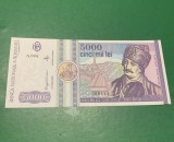 Bancnota 5000 lei martie 1992 necirculată