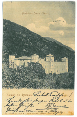 1784 - ARNOTA, Valcea, Monastery, Romania - old postcard, CENSOR - used - 1917 foto