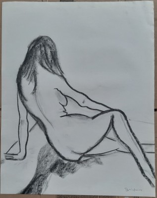 Nud cu spatele - semnat T.Bradean foto