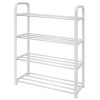 Suport pentru pantofi cu 4 rafturi, pliabil, 59 cm, alb