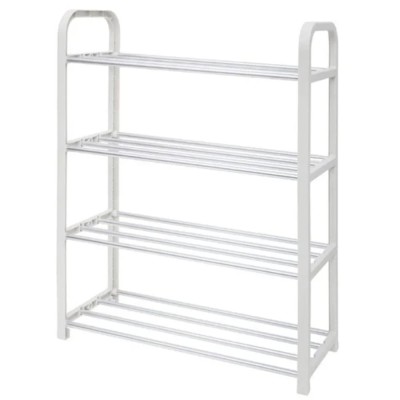 Suport pentru pantofi cu 4 rafturi, pliabil, 59 cm, alb foto