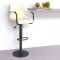 Scaun de bar, crem, material textil - 2