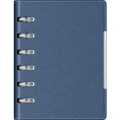 Agenda organizer A6 cu 6 inele albastra