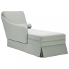 VidaXL Sezlong cu suport și cotiera dreaptă catifea gri deschis 4009782
