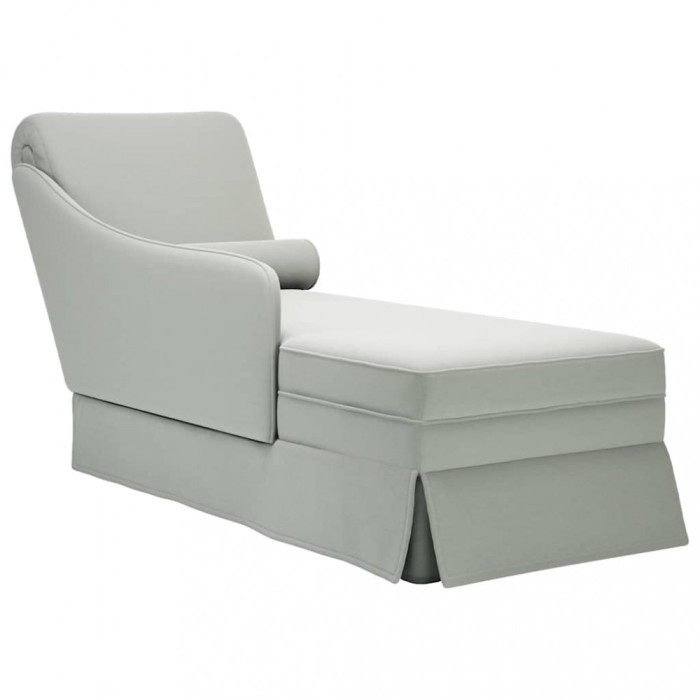 vidaXL Sezlong cu suport și cotiera dreaptă catifea gri deschis 4009782