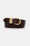 Sessun curea de piele femei, culoarea bordo, 24116004